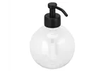 Dozownik mydła z pojemnikiem w kształcie kuli stojący MERIDA STELLA BLACK LINE, pojemność zbiornika 150 ml, czarny
 DLC102