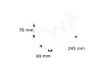 Drążek L200 mm z trzema haczykami MERIDA STELLA BLACK LINE, czarny
 Merida GSC407