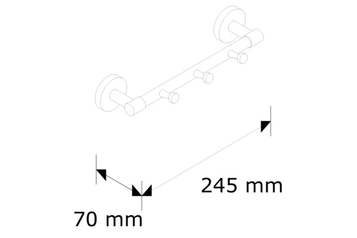 Drążek L200 mm z trzema zawieszkami MERIDA STELLA BLACK LINE, czarny
 Merida GSC408