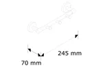 Drążek L200 mm z trzema zawieszkami MERIDA STELLA BLACK LINE, czarny
 Merida GSC408