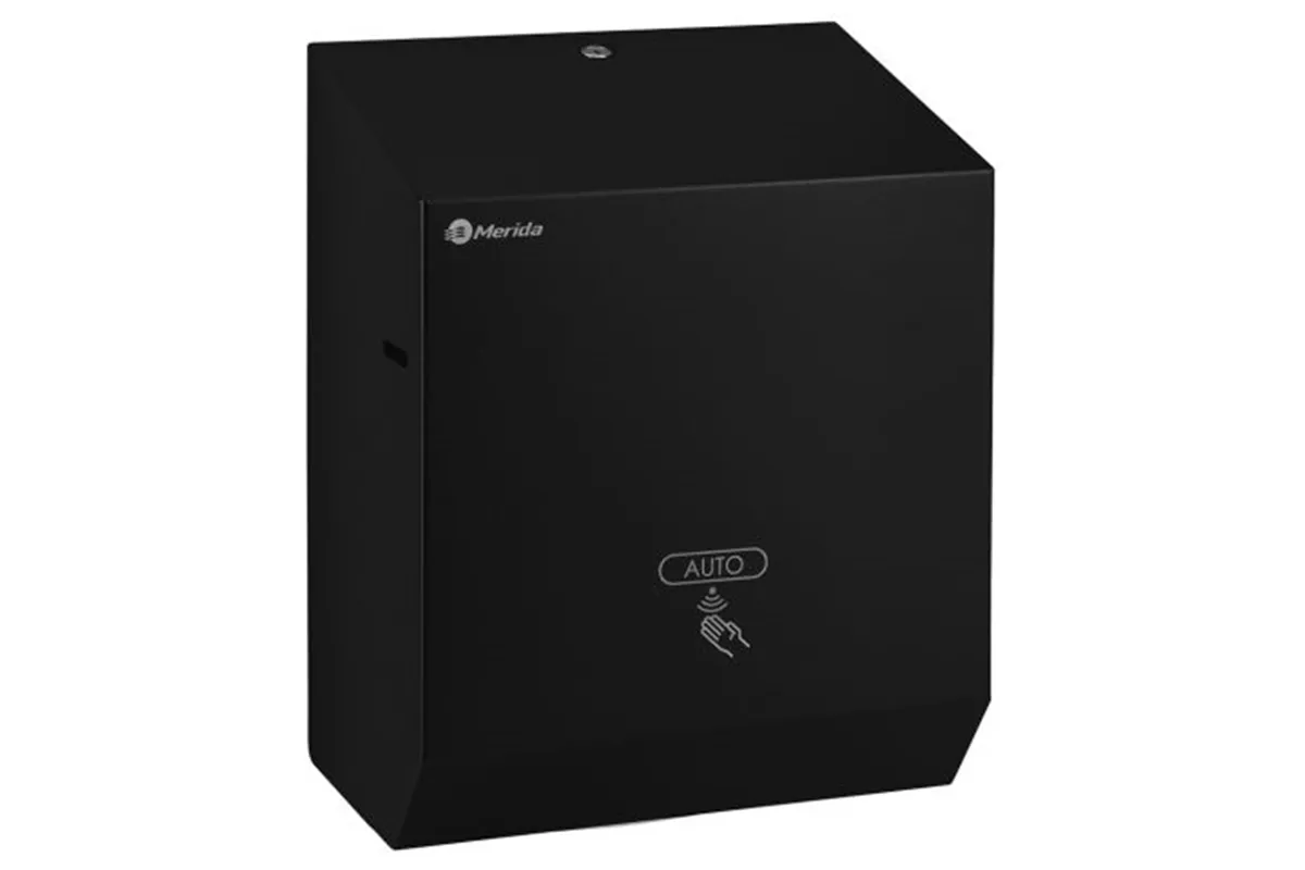 Automatyczny bezdotykowy podajnik ręczników papierowych w rolach MERIDA STELLA BLACK LINE AUTOMATIC MAXI, czarny
 Merida CSC503