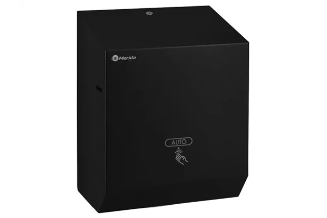 Automatyczny bezdotykowy podajnik ręczników papierowych w rolach MERIDA STELLA BLACK LINE AUTOMATIC MAXI, czarny
 Merida CSC503