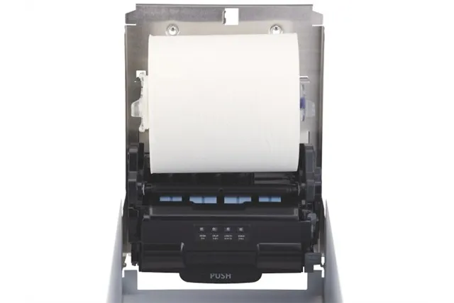 Automatyczny bezdotykowy podajnik ręczników papierowych w rolach MERIDA STELLA WHITE LINE AUTOMATIC MAXI, biały
 Merida CSB503