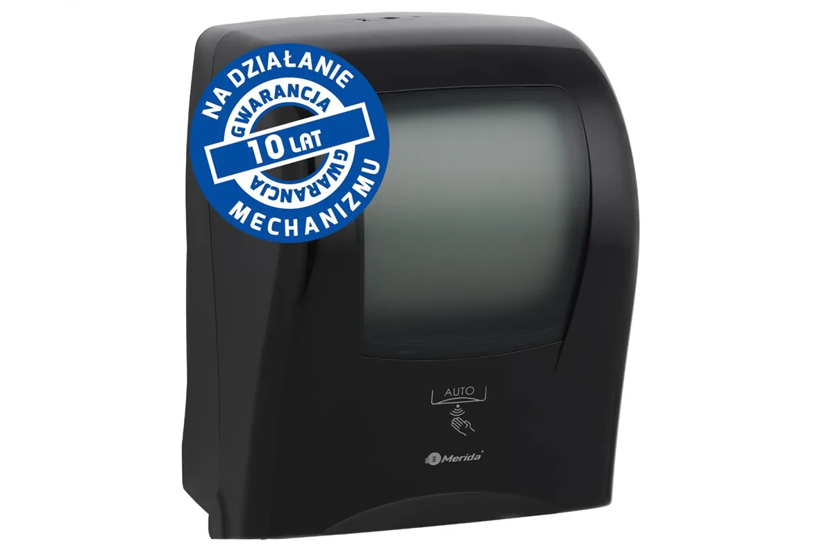 Automatyczny bezdotykowy podajnik ręczników papierowych w roli MERIDA ONE AUTOMATIC MAXI, tworzywo ABS, czarny
 Merida CEC501