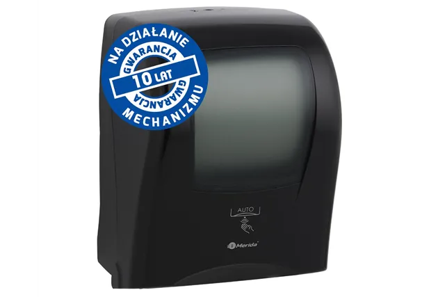 Automatyczny bezdotykowy podajnik ręczników papierowych w roli MERIDA ONE AUTOMATIC MAXI, tworzywo ABS, czarny
 Merida CEC501