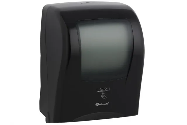 Automatyczny bezdotykowy podajnik ręczników papierowych w roli MERIDA ONE AUTOMATIC MAXI, tworzywo ABS, czarny
 Merida CEC501