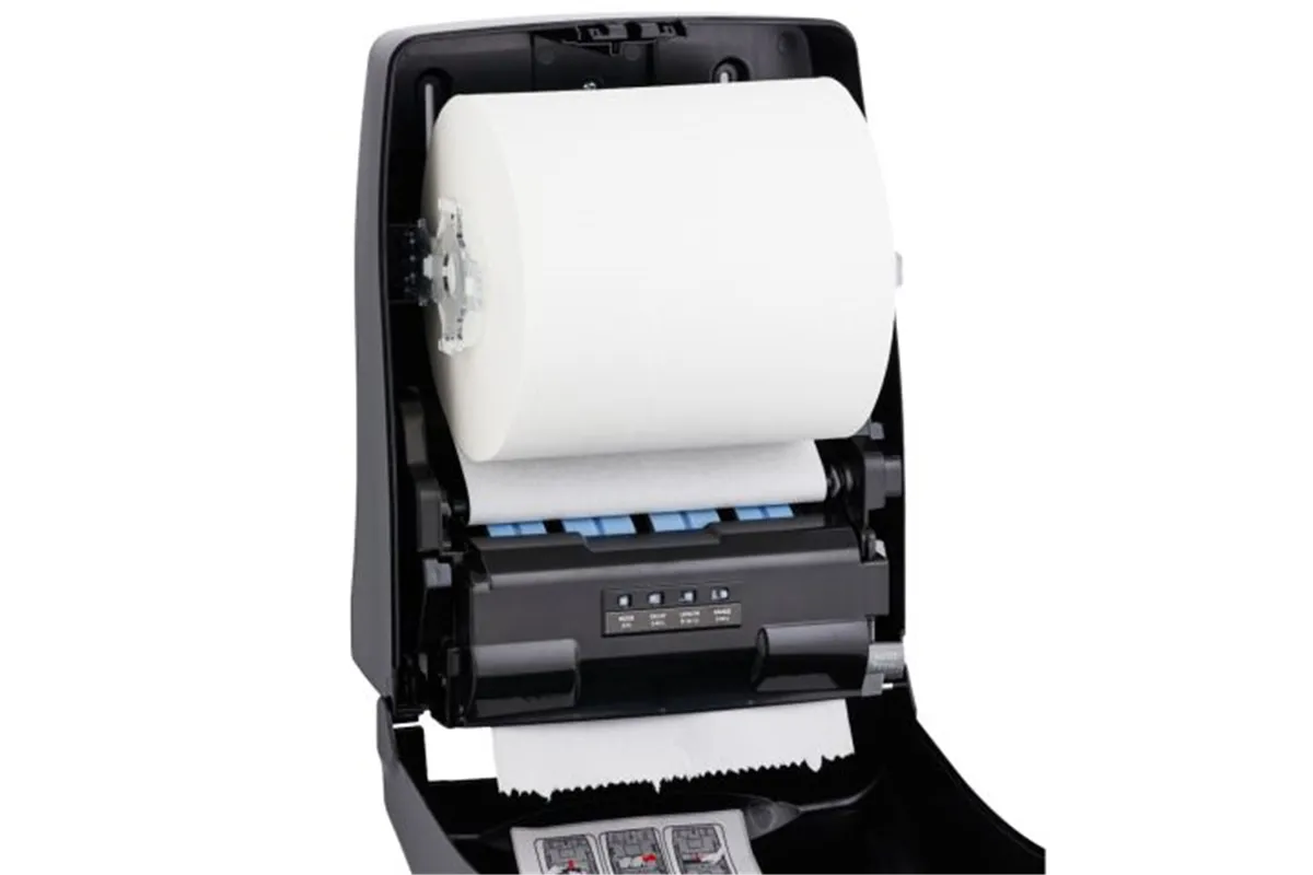 Automatyczny bezdotykowy podajnik ręczników papierowych w roli MERIDA ONE AUTOMATIC MAXI, tworzywo ABS, czarny
 Merida CEC501