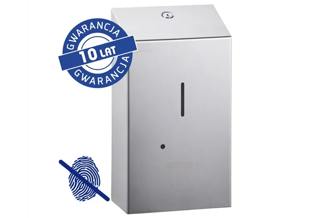 Bezdotykowy automatyczny dozownik mydła w płynie MERIDA STELLA AUTOMATIC AntiFingerPrint  1000ml stal matowa powłoka AFP
 DSM17
