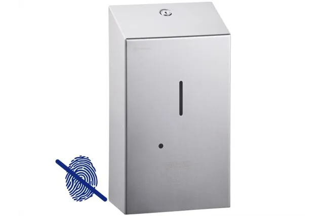 Bezdotykowy automatyczny dozownik mydła w płynie MERIDA STELLA AUTOMATIC AntiFingerPrint  1000ml stal matowa powłoka AFP
 DSM17