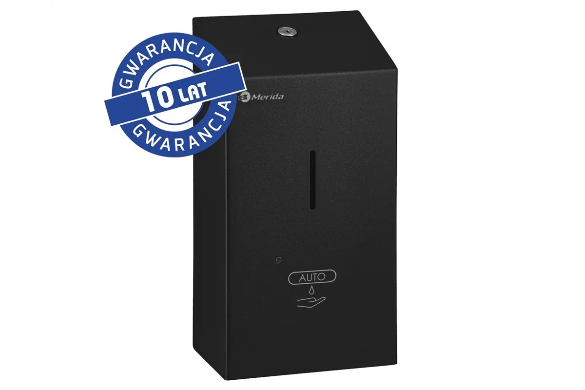 Bezdotykowy automatyczny dozownik mydła w płynie MERIDA STELLA BLACK LINE AUTOMATIC, pojemność zbiornika 1000 ml, czarny
 DSC10