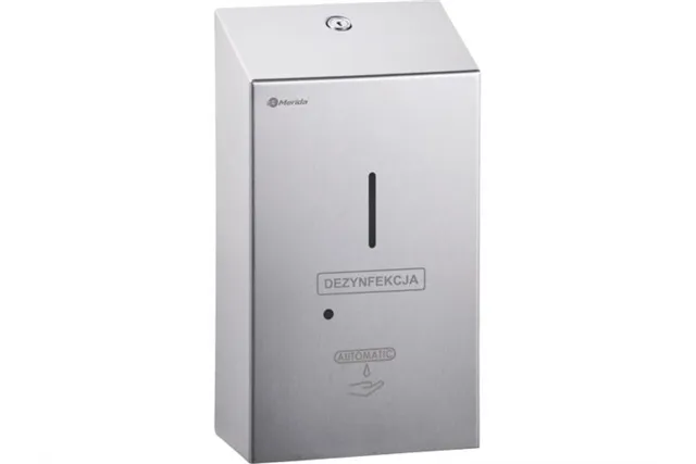 Bezdotykowy automatyczny dozownik płynu dezynfekcyjnego w sprayu na wkłady 1000ml MERIDA STELLA, stal matowa
 DSM409