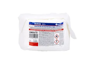 Chusteczki nasączone do dezynfekcji rąk i powierzchni MERIDA DDR+ wkład do wiadra 3 l, rolka 44,5 m, 445 listków
 UMD510
