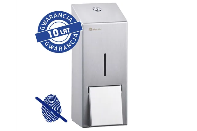 Dozownik mydła w pianie MERIDA STELLA Anti-FingerPrint MAXI na wkłady 700g pompka spieniająca stal matowa z powłoką AFP
 DSM276