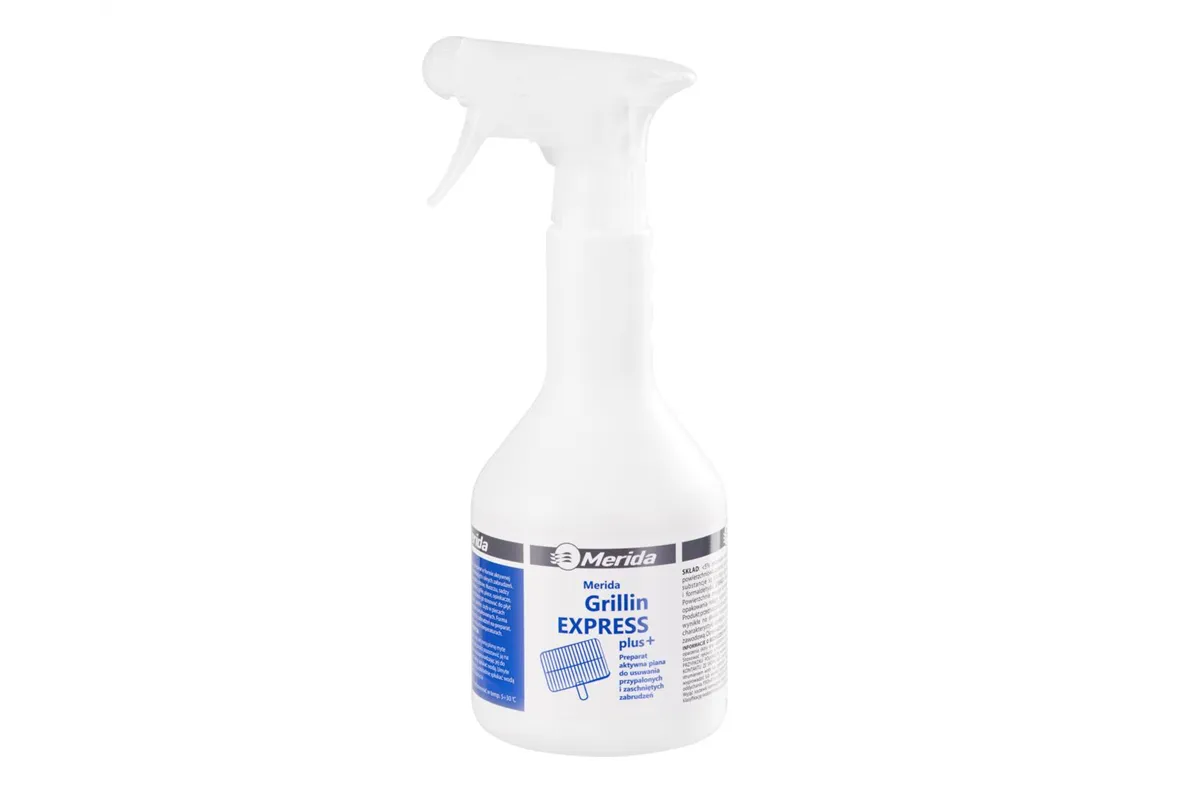 MERIDA GRILLIN EXPRESS PLUS, butelka 600 ml ze spryskiwaczem spieniającym, produkt gotowy do użycia
 Merida NMS019