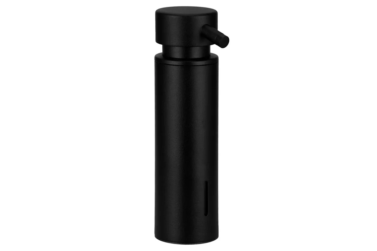 Dozownik mydła w płynie mocowany do blatu MERIDA STELLA BLACK LINE, pojemność zbiornika 300 ml, czarny
 Merida DSC111