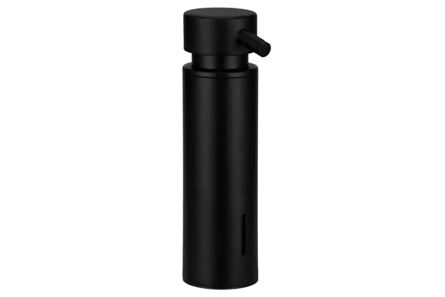 Dozownik mydła w płynie mocowany do blatu MERIDA STELLA BLACK LINE, pojemność zbiornika 300 ml, czarny
 Merida DSC111