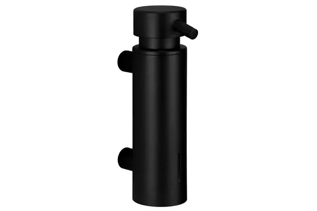 Dozownik mydła w płynie mocowany do ściany MERIDA STELLA BLACK LINE, pojemność zbiornika 300 ml, czarny
 Merida DSC112