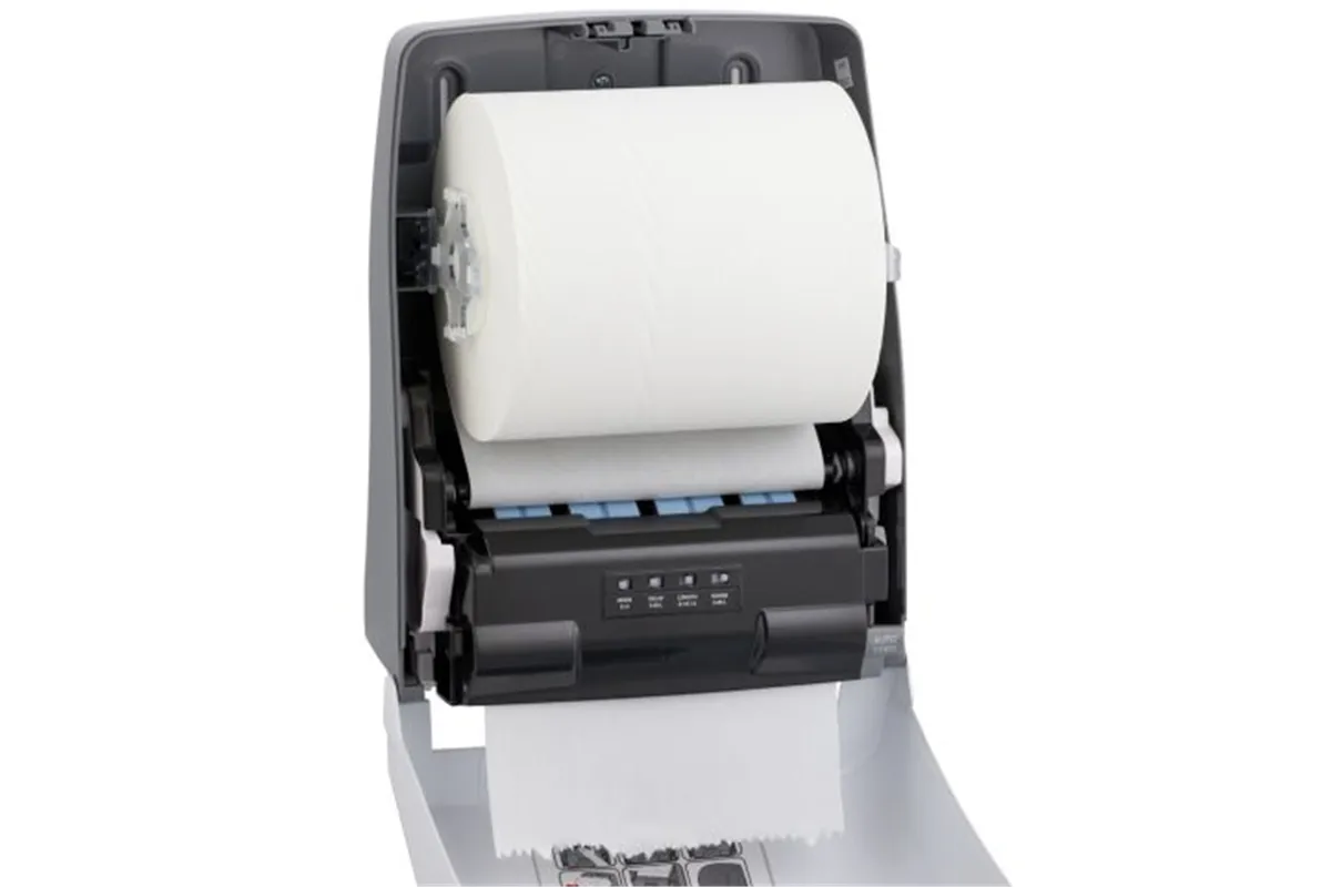 Automatyczny bezdotykowy podajnik ręczników papierowych w rolach MERIDA ONE AUTOMATIC MAXI, tworzywo ABS, biały
 Merida CEB501