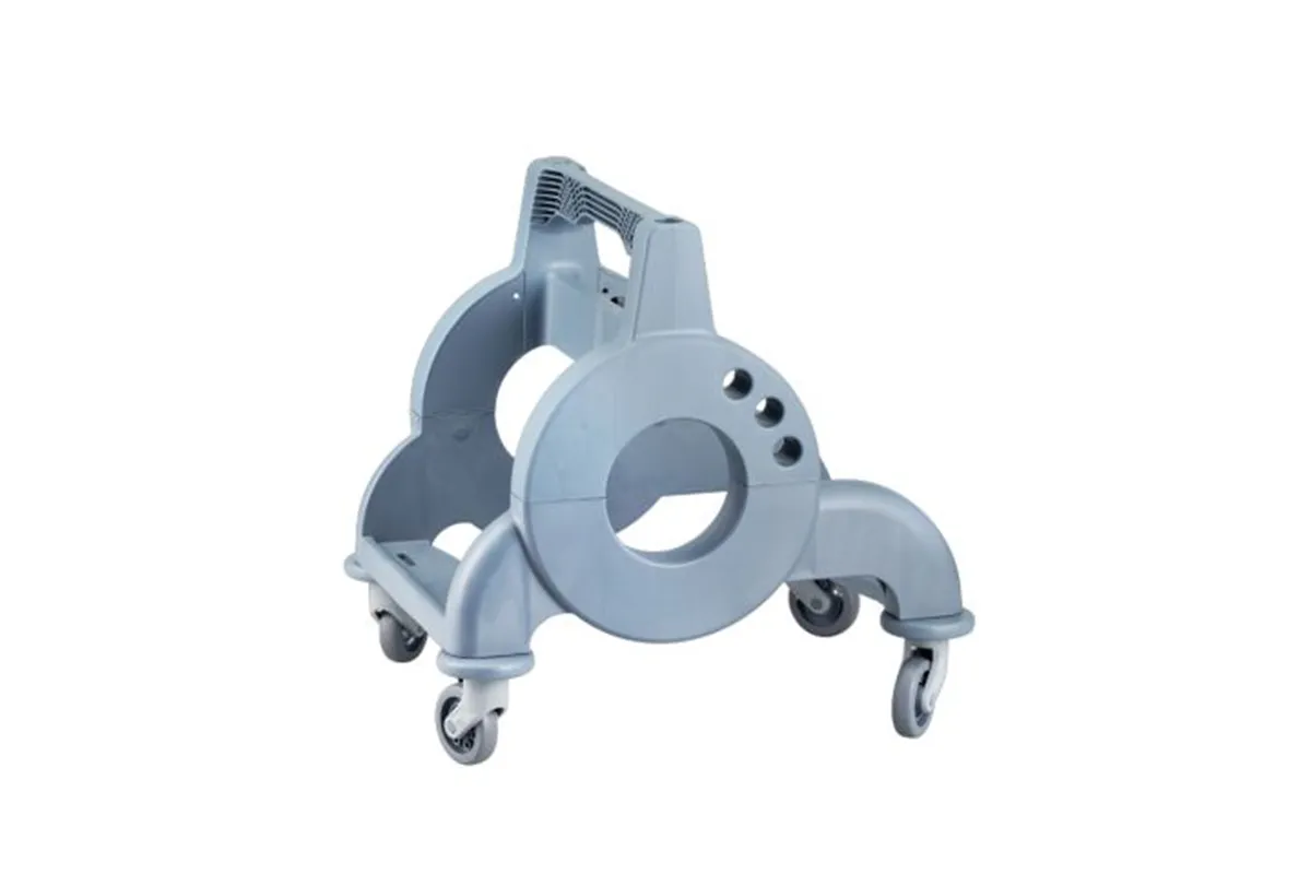 Wózek jednowiadrowy 15 l, z kuwetą 8 l, z prostą rączką, niebieski