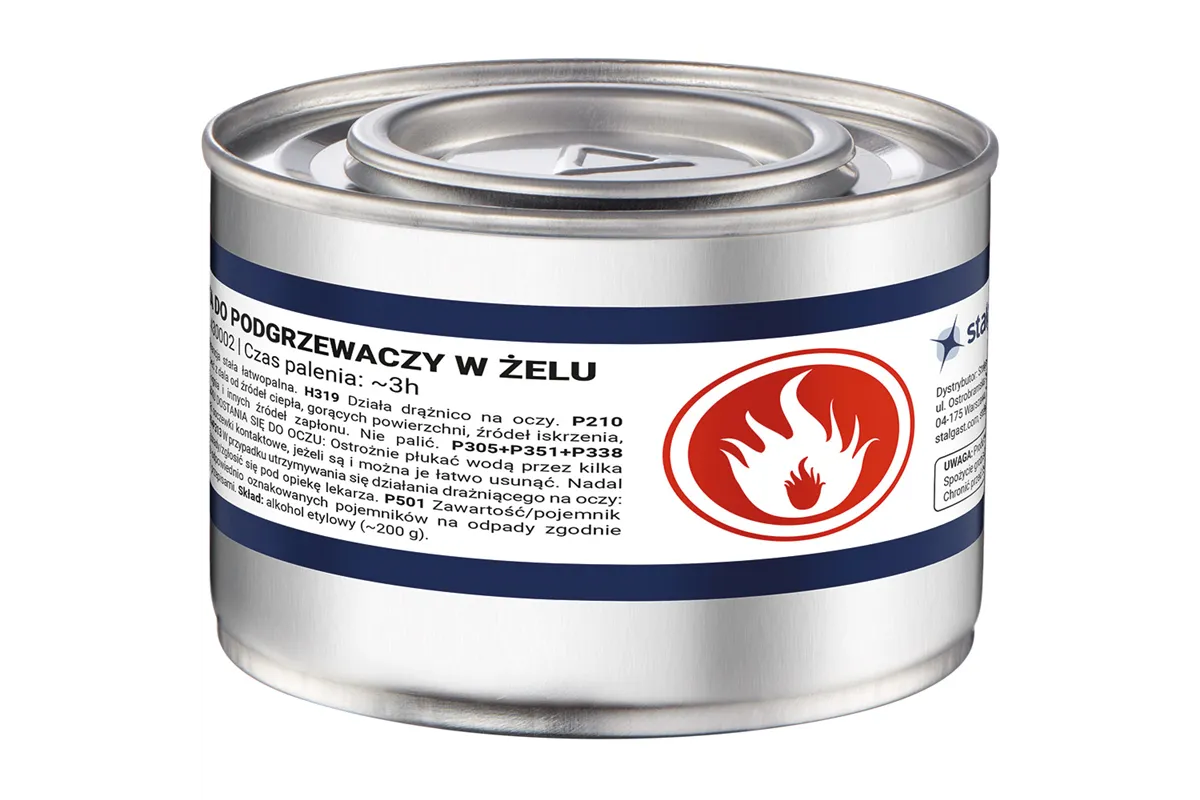 Paliwo do podgrzewaczy (w żelu), karton (48 szt) Stalgast 430048