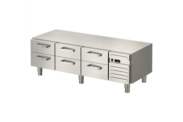 Podstawa chłodnicza, linia "700",  1600x650x600 mm, 6 szuflad GN 1/1 Stalgast 887137