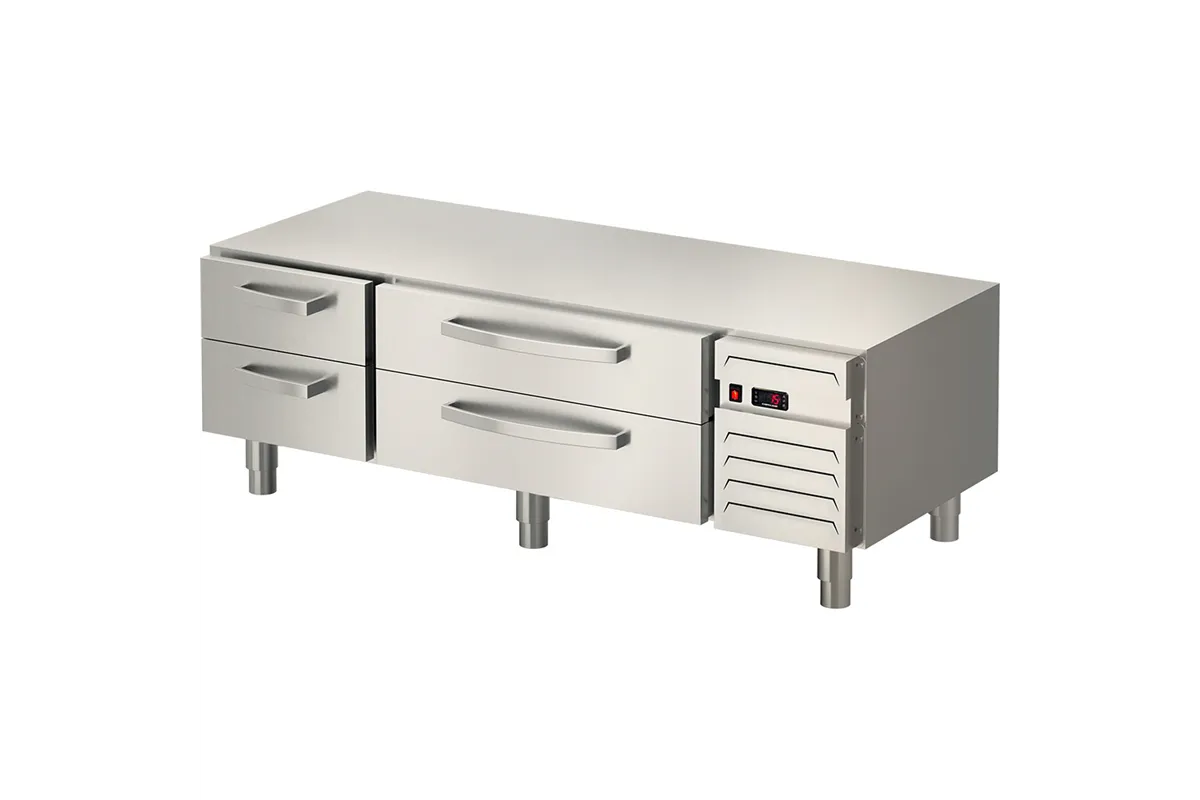 Podstawa chłodnicza, linia "700",  1600x650x600 mm, 2 szuflady GN 1/1, 2 szuflady GN 2/1 Stalgast 887237