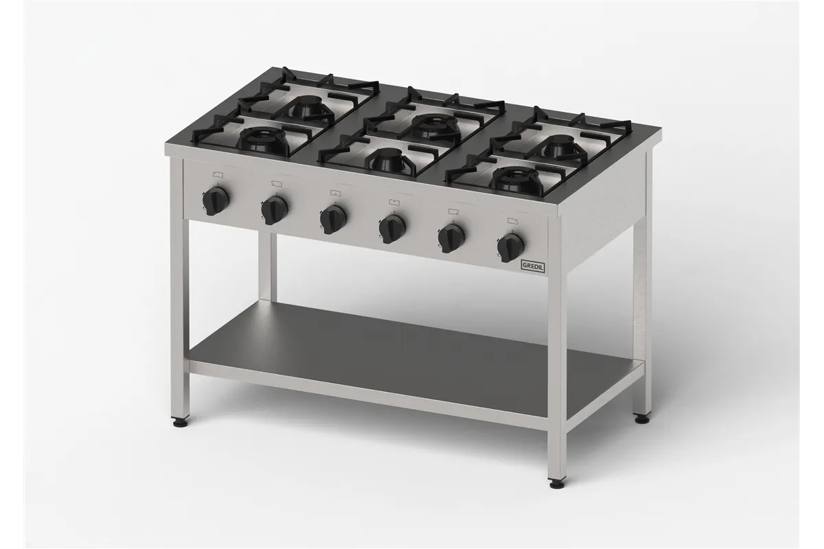 Kuchnia gazowa, Gredil, skręcana, 1200x700x850 mm, P 37.5 kW, G30/37 mbar Gredil 976623