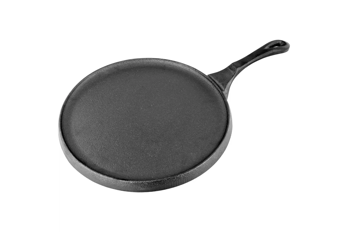 Patelnia żeliwna z podstawą drewnianą, rant niski, Ø 255 mm Stalgast 049018