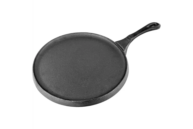 Patelnia żeliwna z podstawą drewnianą, rant niski, Ø 255 mm Stalgast 049018