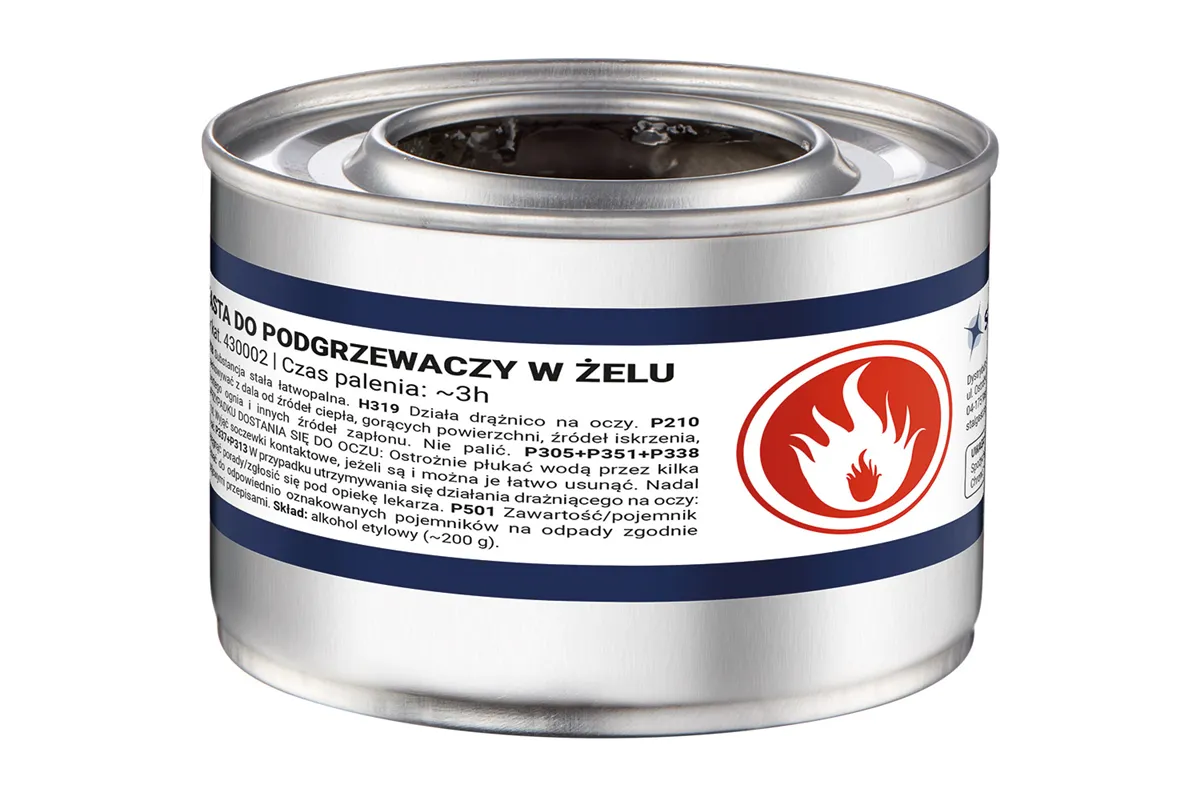 Paliwo do podgrzewaczy (w żelu), karton (48 szt) Stalgast 430048