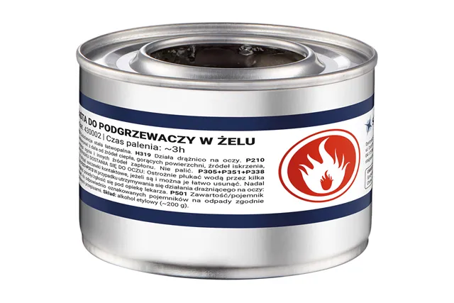 Paliwo do podgrzewaczy (w żelu), karton (48 szt) Stalgast 430048