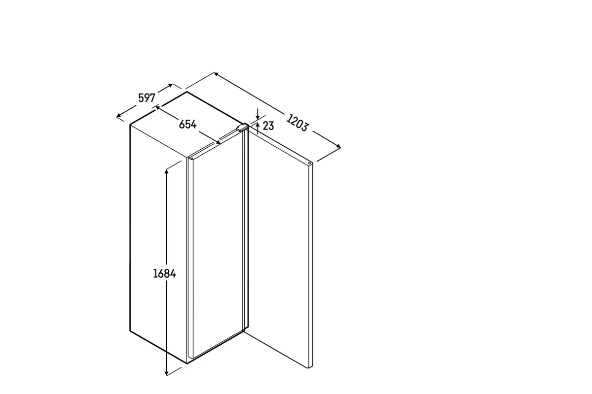 Chłodziarka z chłodzeniem obiegowym 347 l 168,4x59,7x65,4 cm LED drzwi przeszklone Liebherr MRFvd 3501