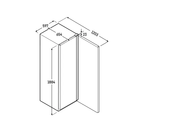 Chłodziarka z chłodzeniem obiegowym 377L 1884x597x654mm LED Liebherr MRFvd 4001
