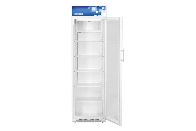 Witryna chłodnicza z chłodzeniem obiegowym 403 l 201x60x68,7 cm biała drzwi przeszklone Liebherr FKDv 4203
