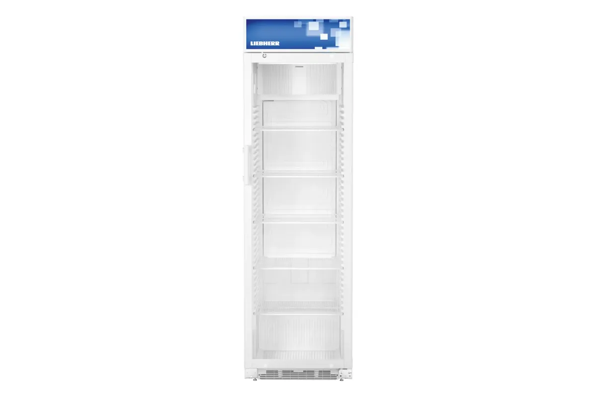 Witryna chłodnicza z chłodzeniem obiegowym 403 l 201x60x68,7 cm biała drzwi przeszklone Liebherr FKDv 4203