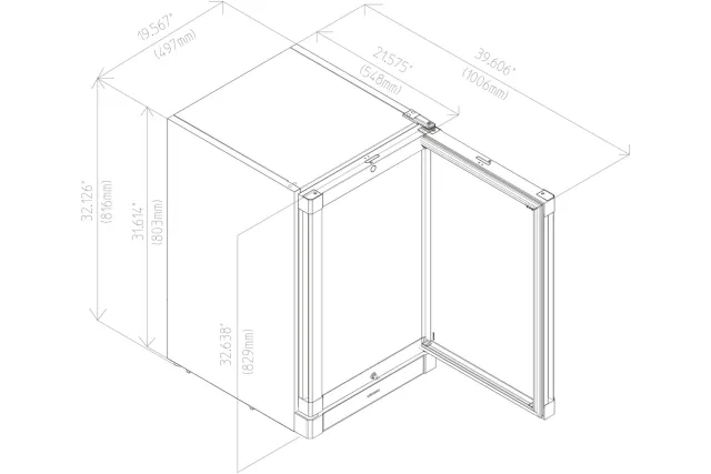 Zamrażarka gastronomiczna z chłodzeniem statycznym 93 l 81,6x49,7x55,8 cm Liebherr F913