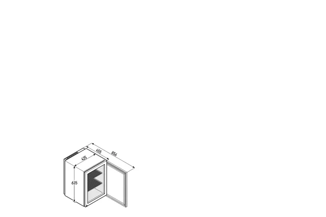 Witryna chłodnicza z 4 otworami 44 l 61,2x42,5x45cm Liebherr FKv 503
