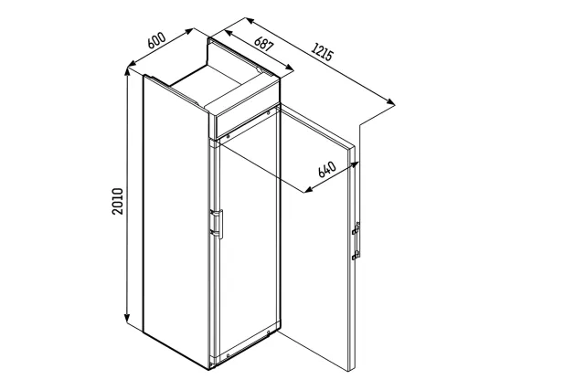 Witryna chłodnicza z chłodzeniem obiegowym 387 l 201x60x68,7 cm biała Liebherr FKDv 4211