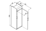 Witryna chłodnicza z chłodzeniem obiegowym 387 l 201x60x68,7 cm biała Liebherr FKDv 4211