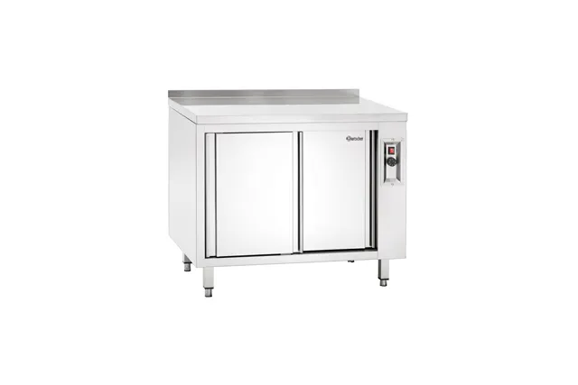 Szafka grzejna z przesuwnymi drzwiami, półką i rantem, głębokość 700mm, szerokość 1800mm