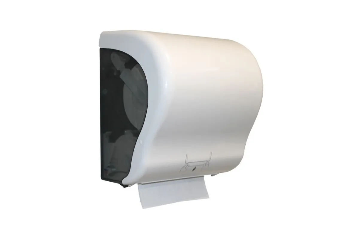 MERIDA LUX CUT MECHANICZNY PODAJNIK RĘCZNIKÓW PAPIEROWYCH W ROLACH MAXI BIAŁY CJB301