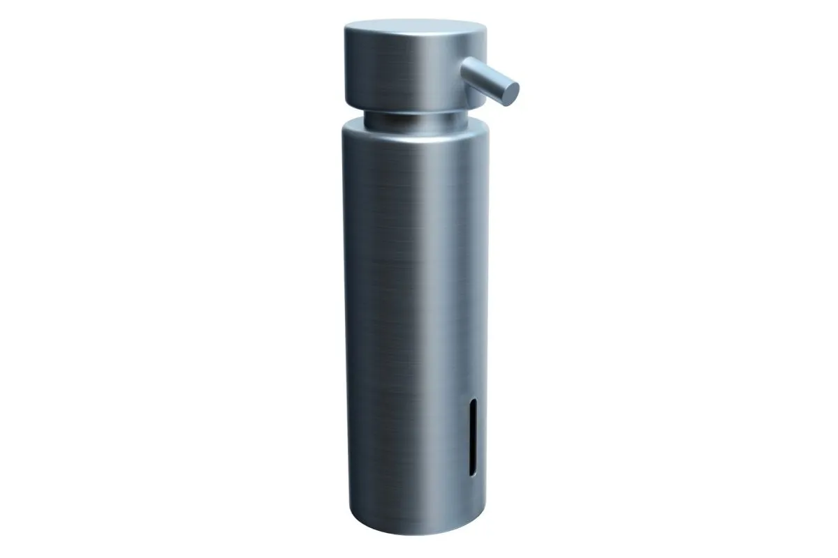 DOZOWNIK MYDŁA W PŁYNIE MOCOWANY DO BLATU, POJ. 300 ML, MOSIĄDZ CHROMOWANY MATOWY D44S