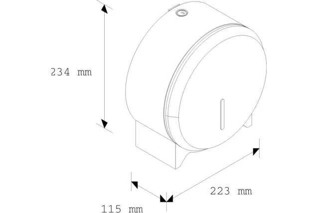 POJEMNIK NA PAPIER TOALETOWY MERIDA STELLA MINI, ŚR. PAPIERU DO 19 CM, STAL POLEROWANA BSP201