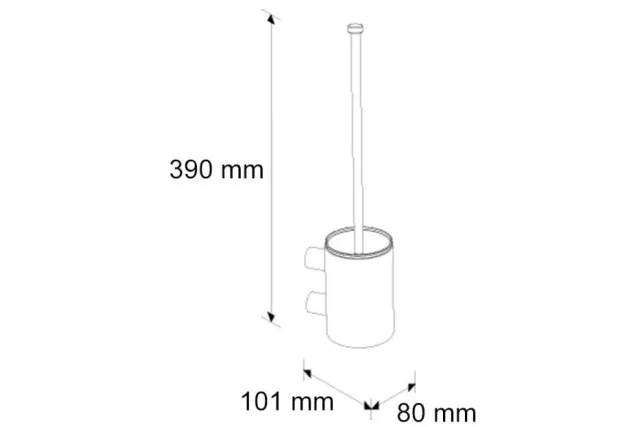 SZCZOTKA DO WC Z UCHWYTEM MOCOWANYM DO ŚCIANY TUBA KRÓTKA, STAL POLEROWANA Merida SZ16C