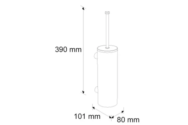 SZCZOTKA DO WC Z UCHWYTEM MOCOWANYM DO ŚCIANY TUBA Z PRZYKRYWKĄ, STAL POLEROWANA Merida SZ17C
