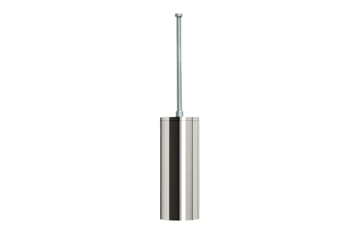 SZCZOTKA DO WC Z UCHWYTEM STOJĄCA TUBA Z PRZYKRYWKĄ, STAL POLEROWANA SZ19C