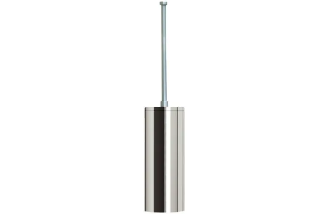 SZCZOTKA DO WC Z UCHWYTEM STOJĄCA TUBA Z PRZYKRYWKĄ, STAL POLEROWANA SZ19C
