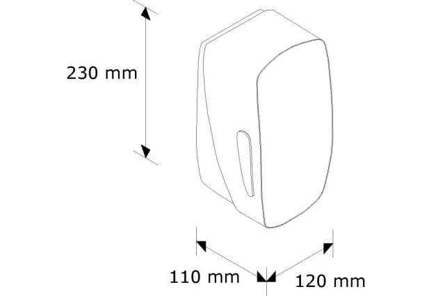 Dozownik mydła w płynie MERIDA MERCURY O POJ. 800 ML DMC101