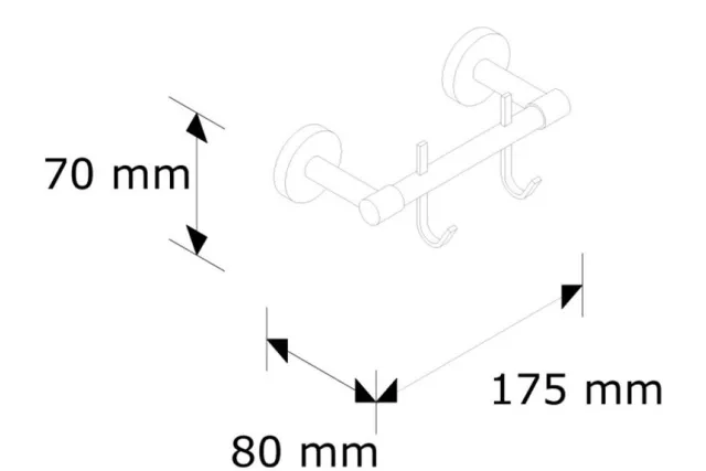 Drążek z haczykami z 2 haczykami długość 130mm Merida MHW14