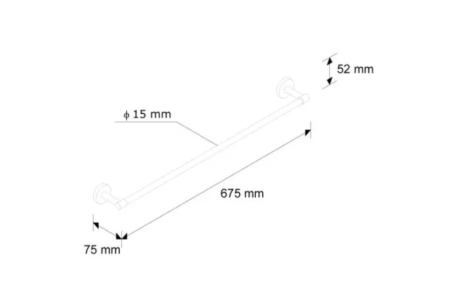 Drążek na ręczniki długość 600mm Merida MHW01
